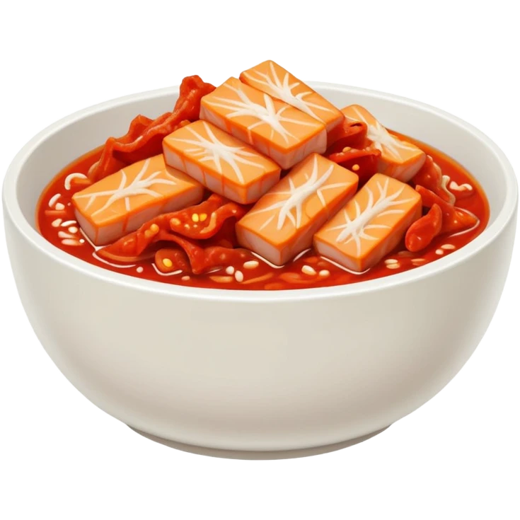 baechu kimchi in a bowl inspired by reference photo emoji