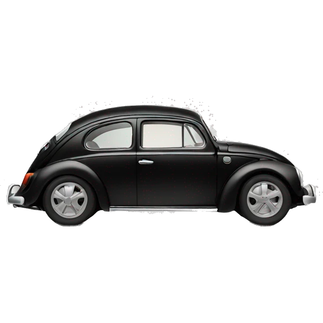 Fusca de frente black emoji