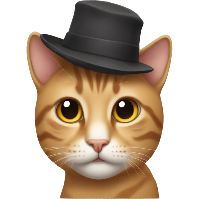 Cat wearing a hat emoji