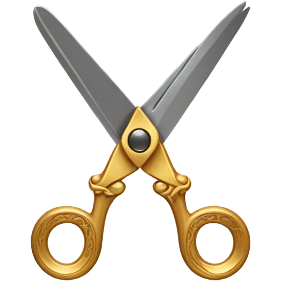 Gold scissors emoji