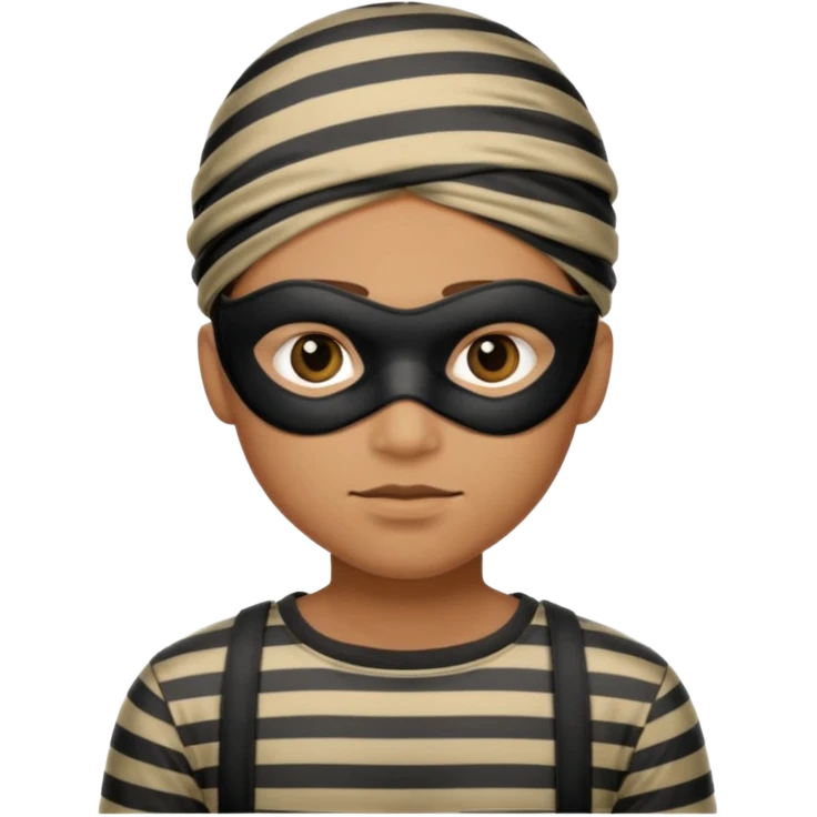 A theif robber emoji,Stripped shirt.eye mask. emoji