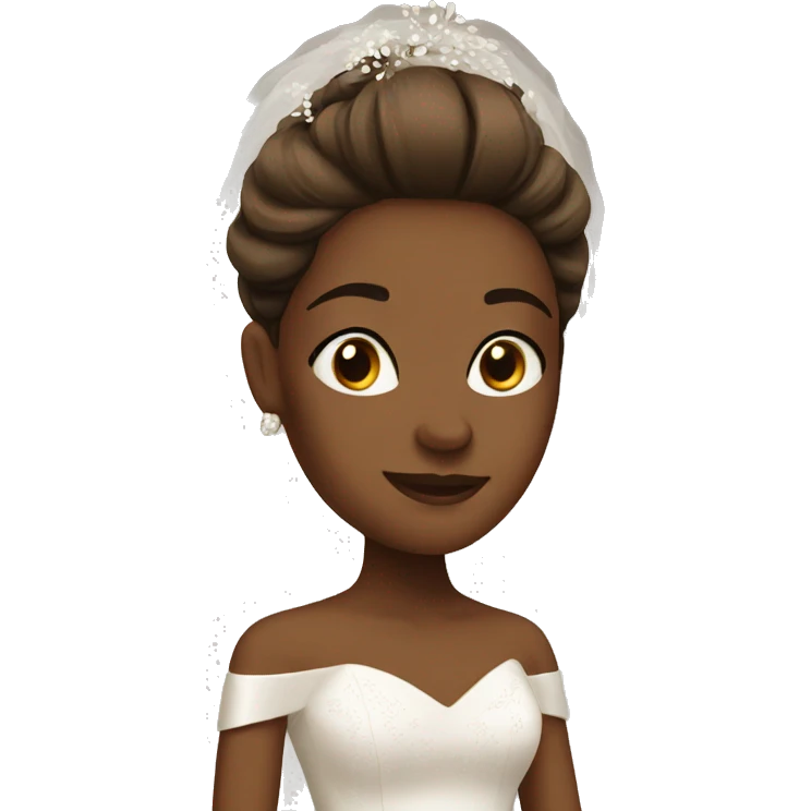 Brown bride  emoji