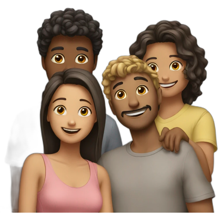 3 friends  emoji