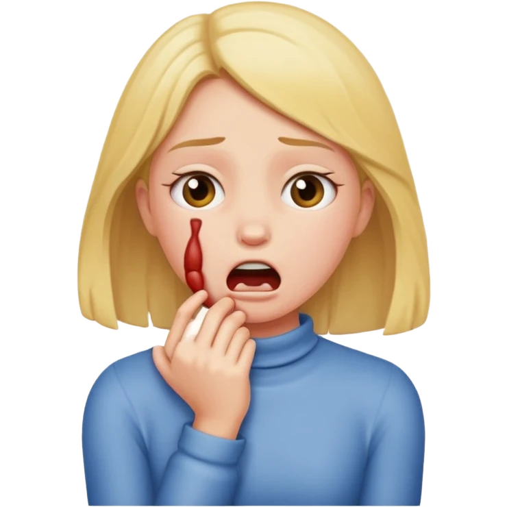 Girl choking herself  emoji