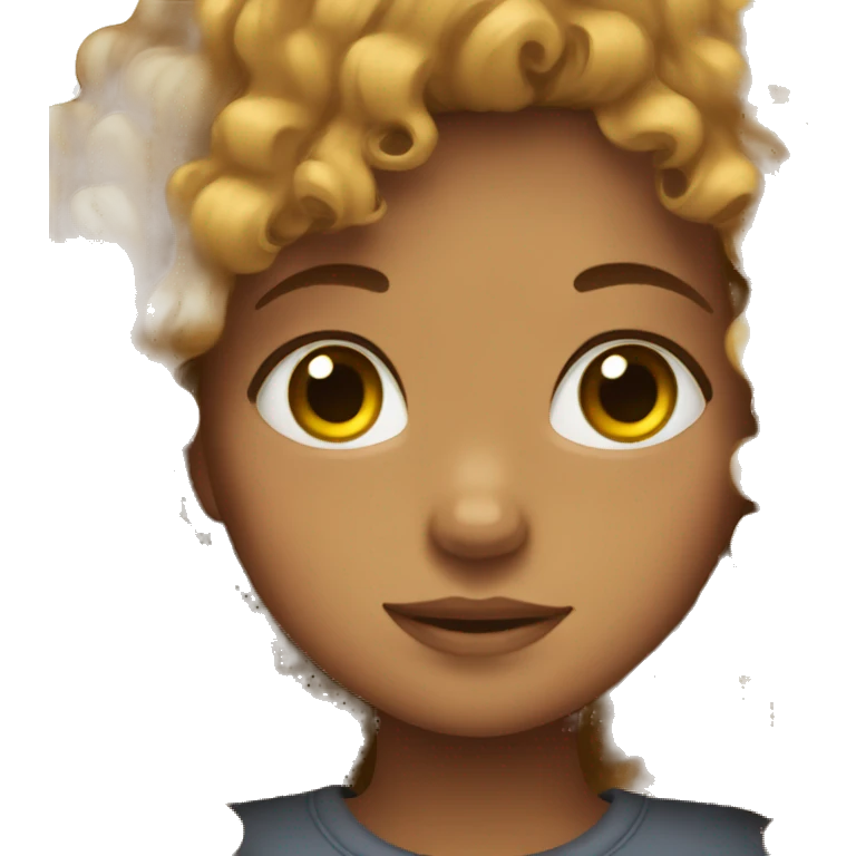 curly hair girl emoji