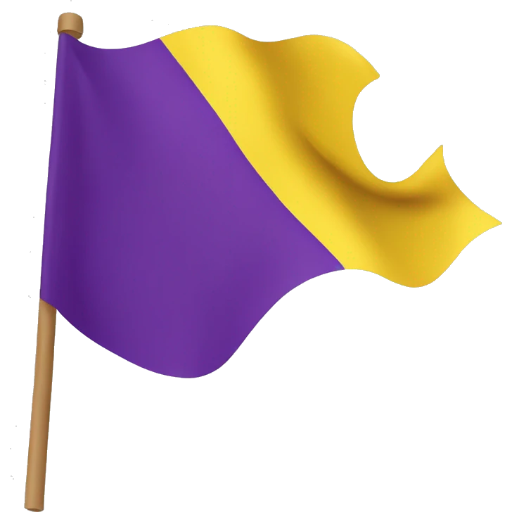 yellow flag with purple circle on it emoji