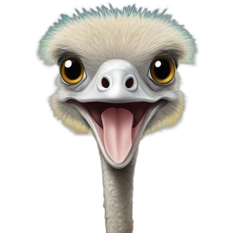 Ostrich head in ground emoji