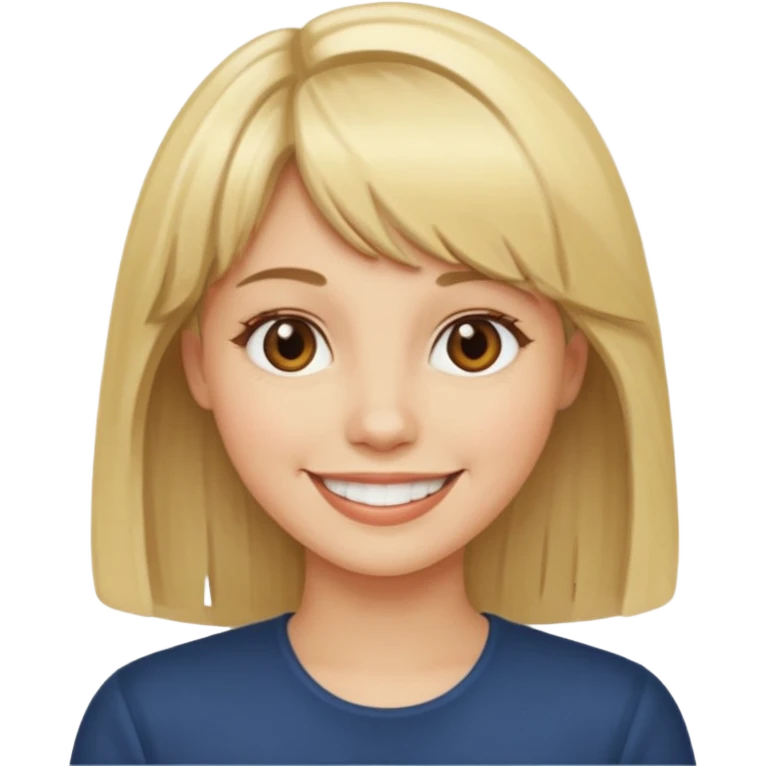 blondynka srednie włosy z taką dłuższą grzywka emoji