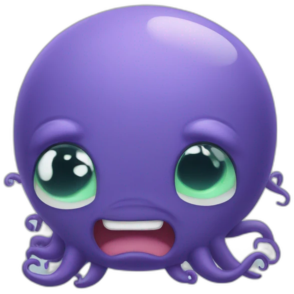 cute kraken crying emoji