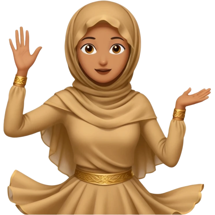fully veiled woman dancing face also emoji
