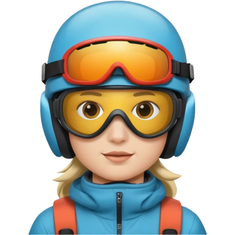 Persona con lentes de snowboard emoji