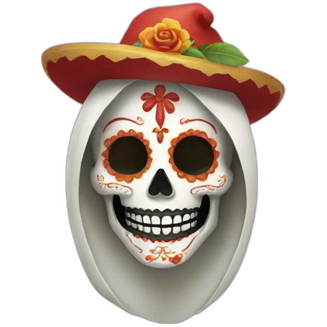 santa muerte smiling emoji