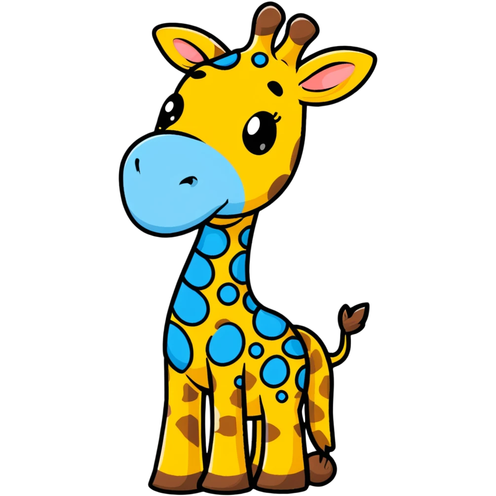 Smurf and a giraffe combined  emoji
