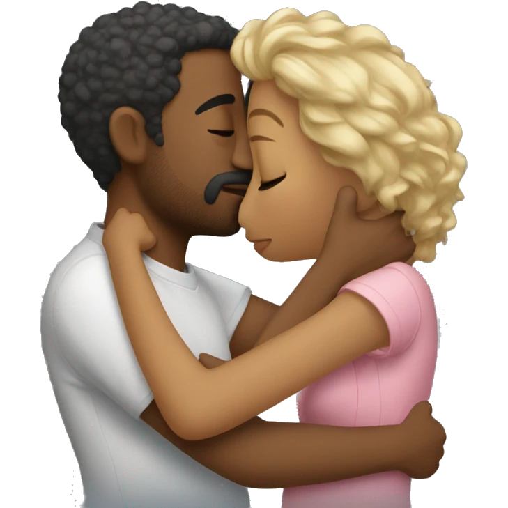 couple hug and kiss moment  emoji