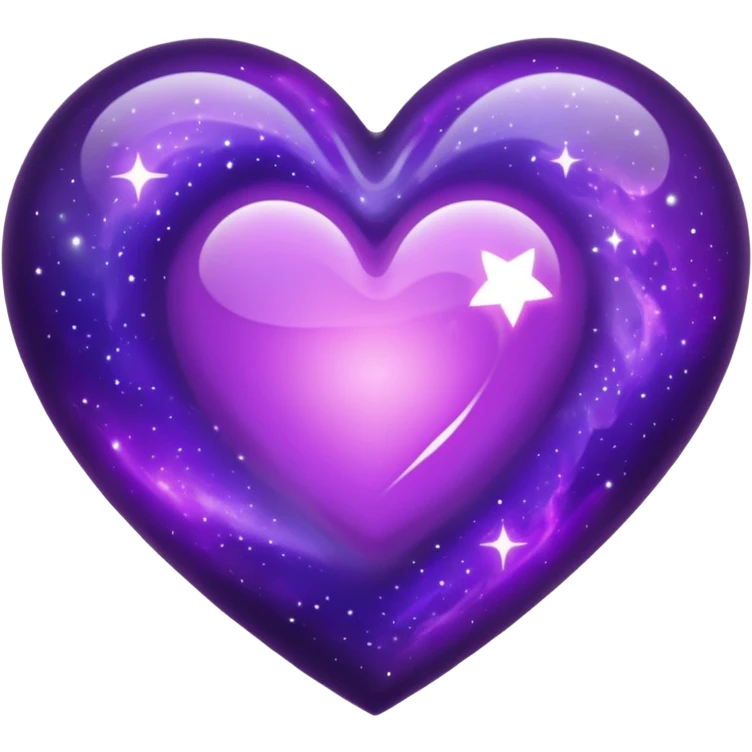purple galaxy heart transparent emoji