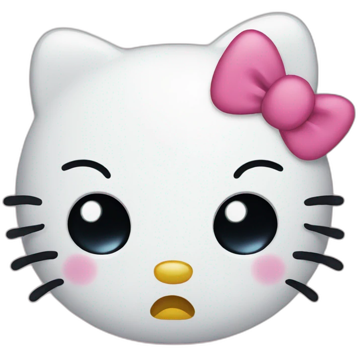 Hello kitty crying emoji