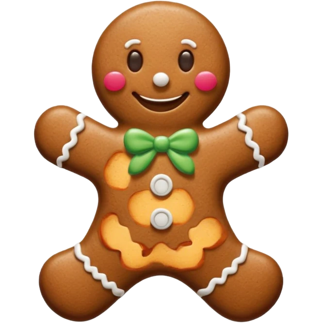 gingerbread man emoji
