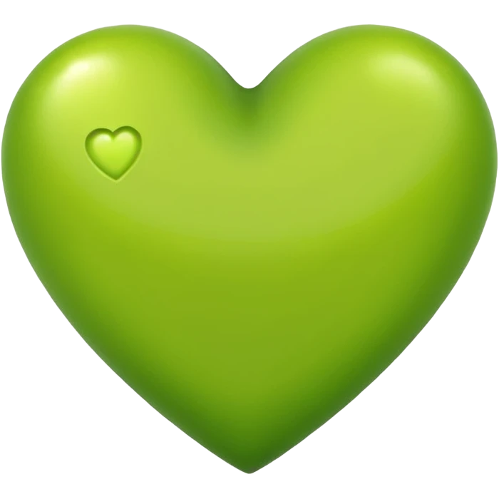 Lime colored heart emoji