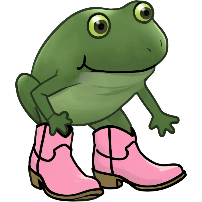 pink cowboy boots emoji