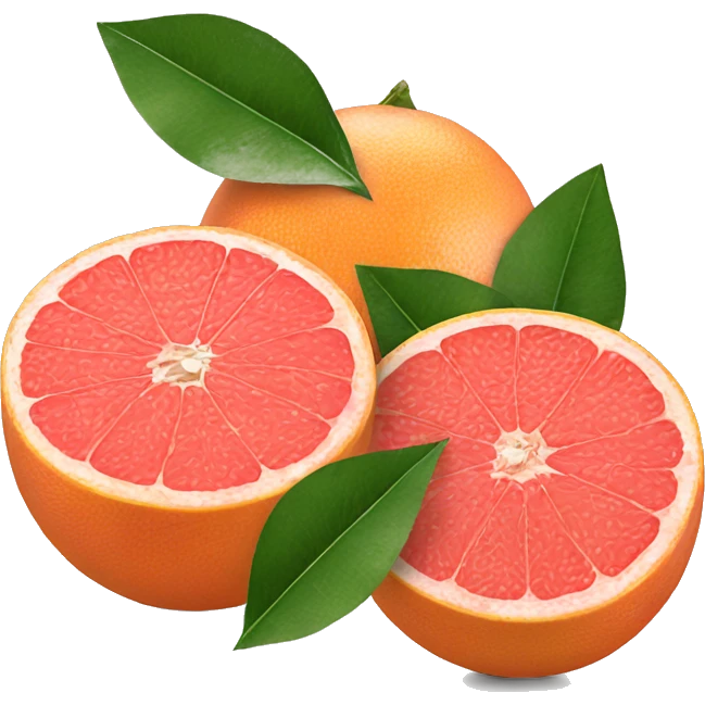 Two Grapefruit’s with leaves emoji