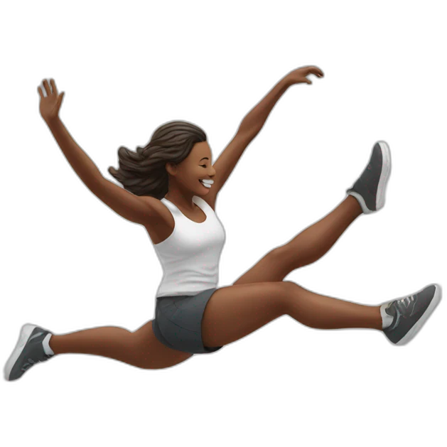 Jumping Woman white emoji