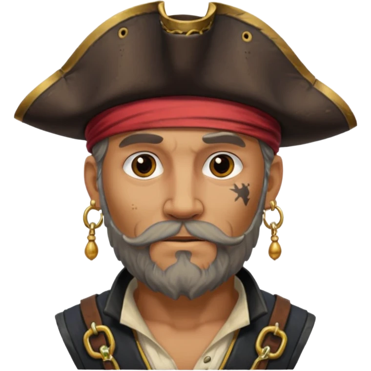 Belted pirate man with earring
 emoji