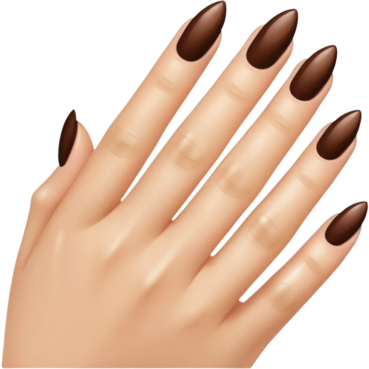Deep brown nails emoji
