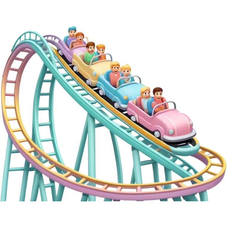 Pastel rollercoaster emoji