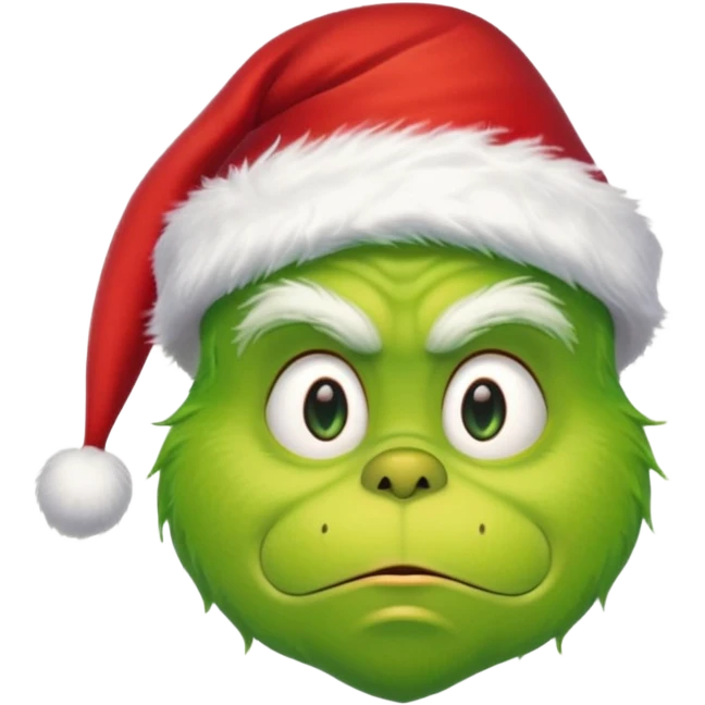 The grinch with santa hat emoji