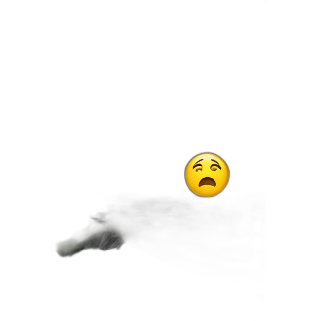 sad face in a beautiful nature emoji