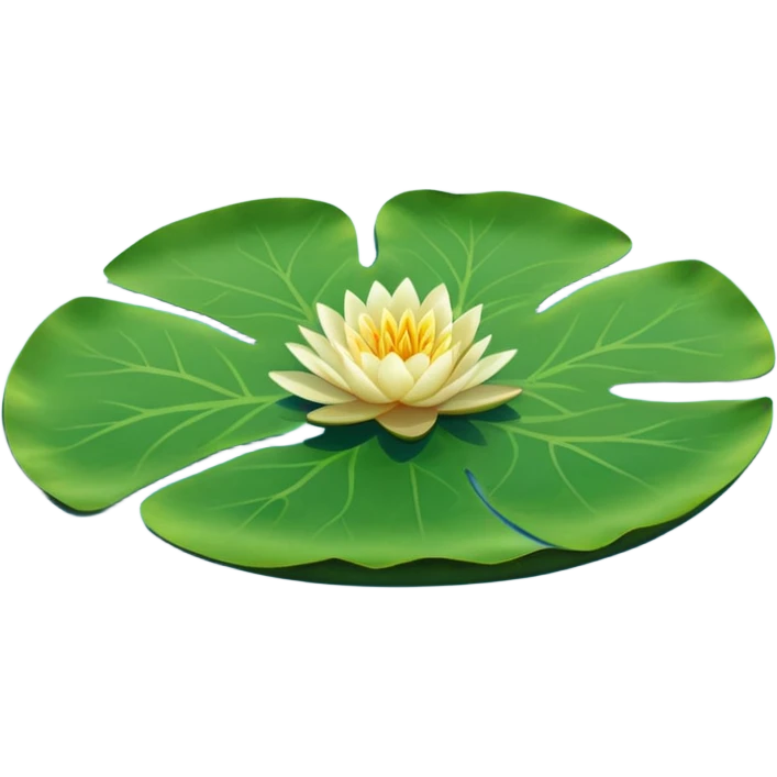 Round water lily leaf emoji