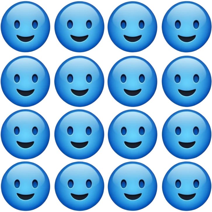 Autocollants bleus emoji