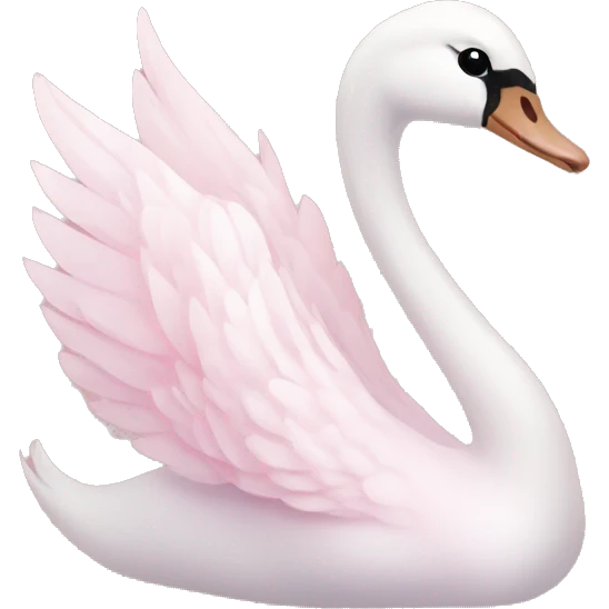 pastel pink swan emoji