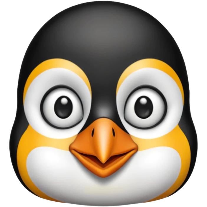Pinguino maquillada con pestañas emoji