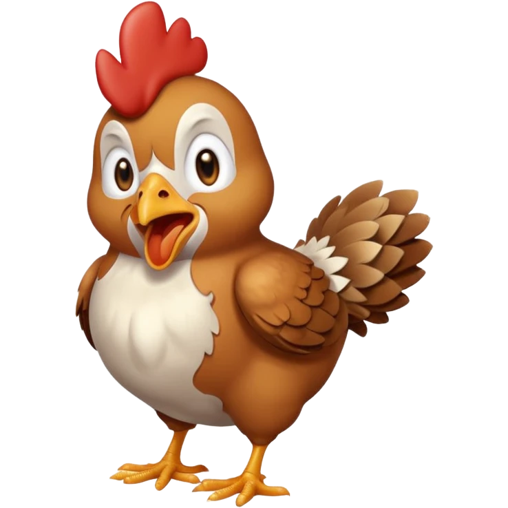 Chicken screaming emoji