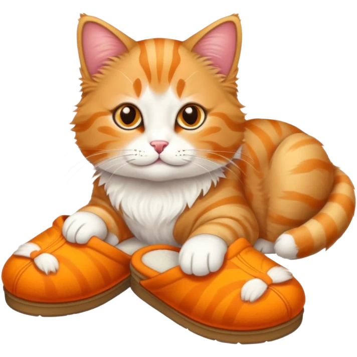 Cat wearing slippers emoji