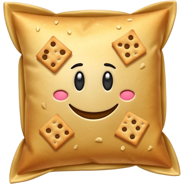 un tas de crackers aux graines bord lisse emoji