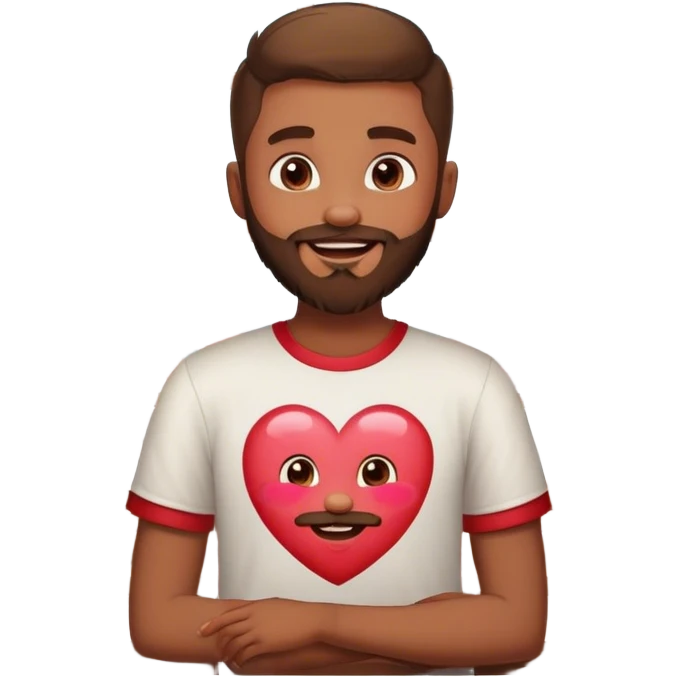 boy with beard by window Valentine’s Day  emoji