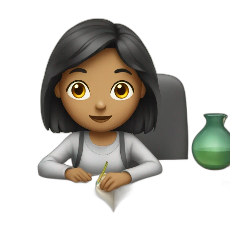 girl studying emoji