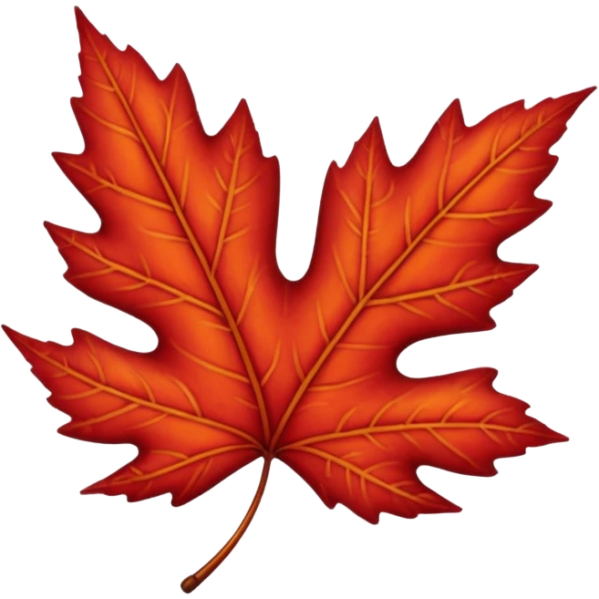 red autumn leaf  emoji