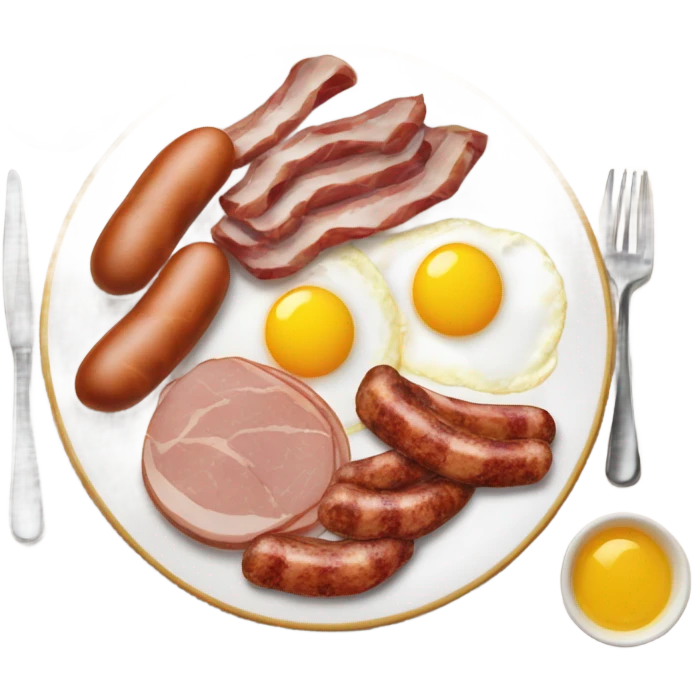 Meat and eggs plate emoji