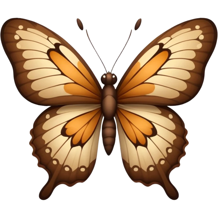 Brown butterfly emoji