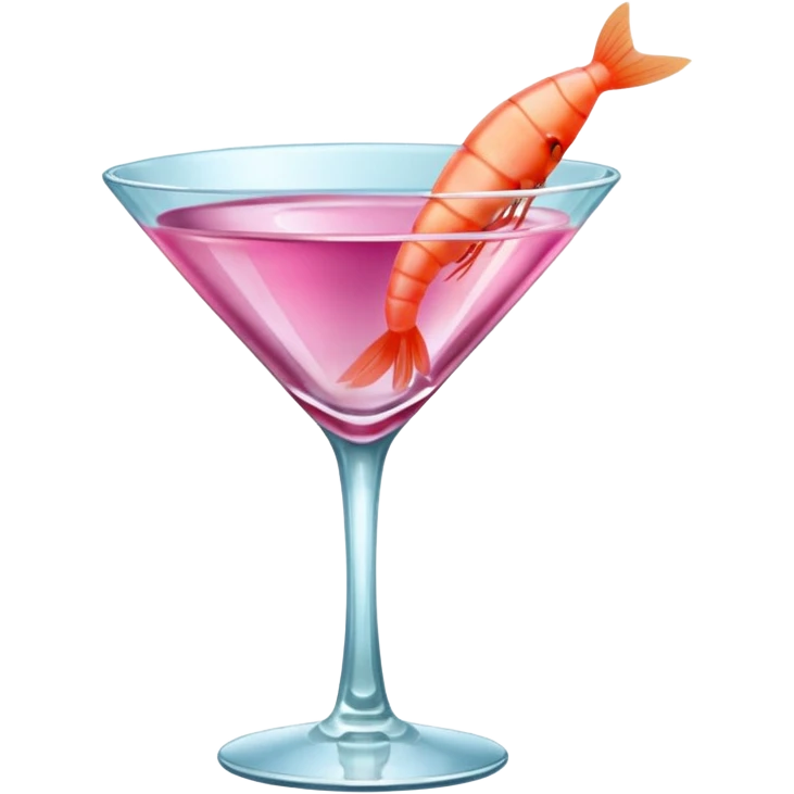 mini shrimp in martini glass emoji