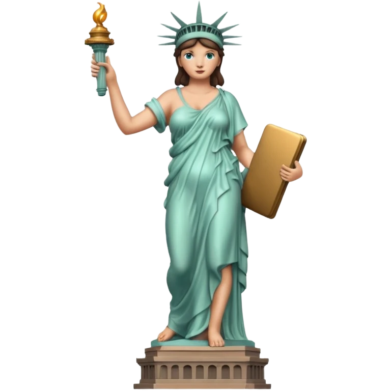 Statue of liberty  full body naked big boobs and nipplesb emoji
