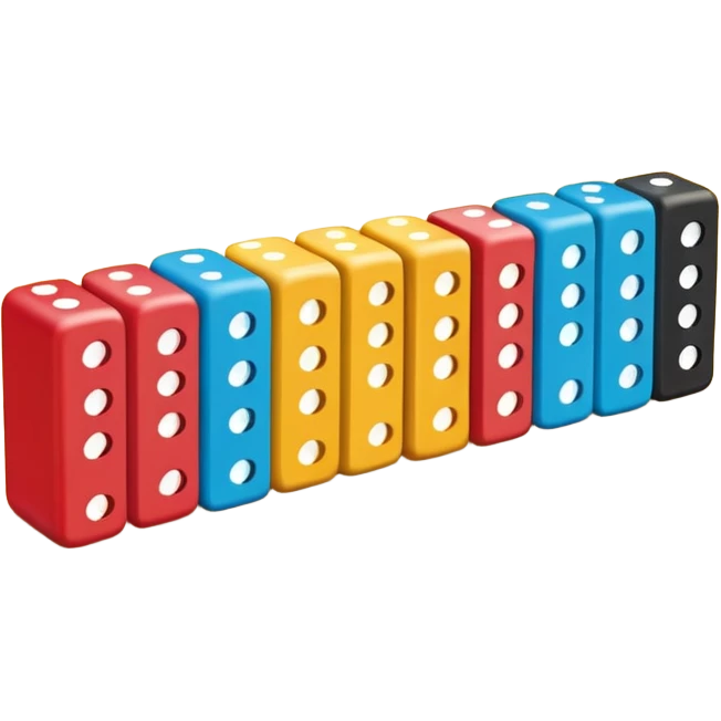 colorful Domino pieces emoji