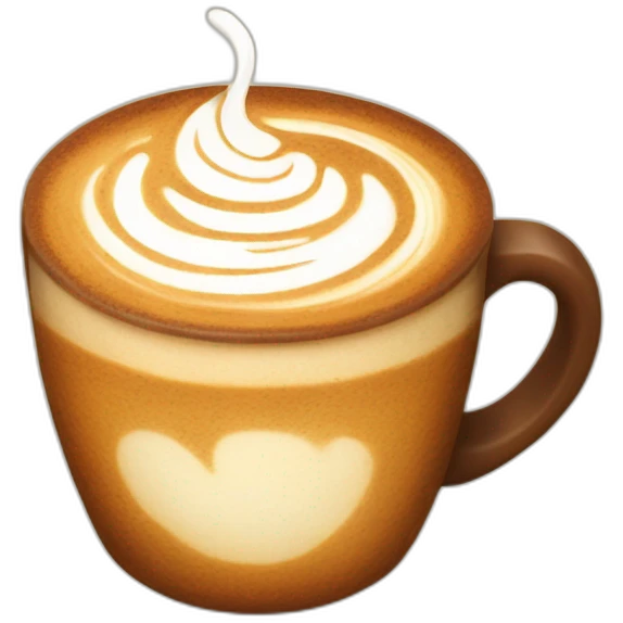 beautiful latte art cup coffee emoji