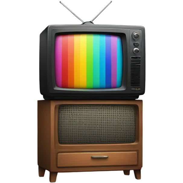 Television with vertical colors bars emoji