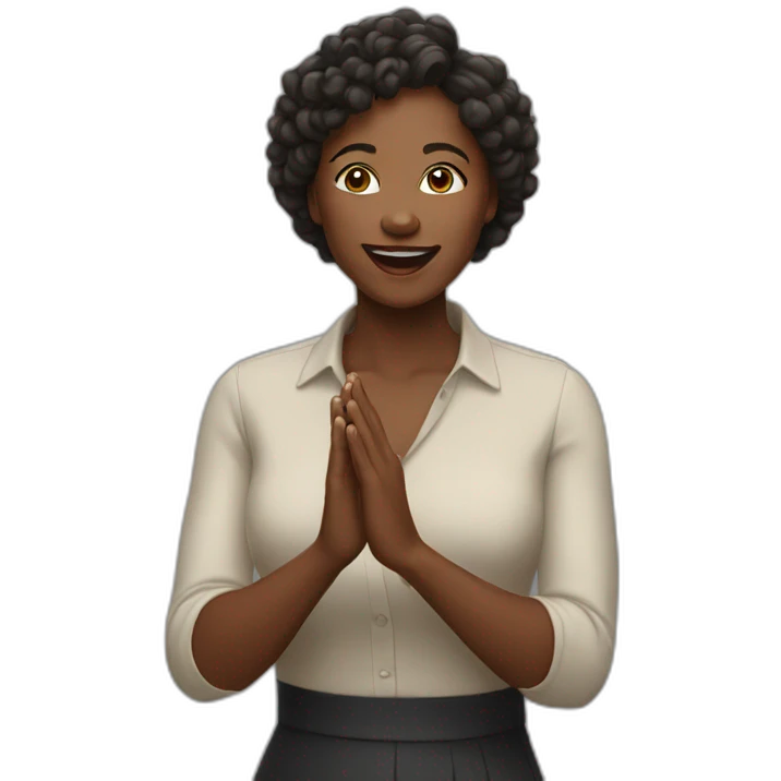 black—woman-clapping emoji