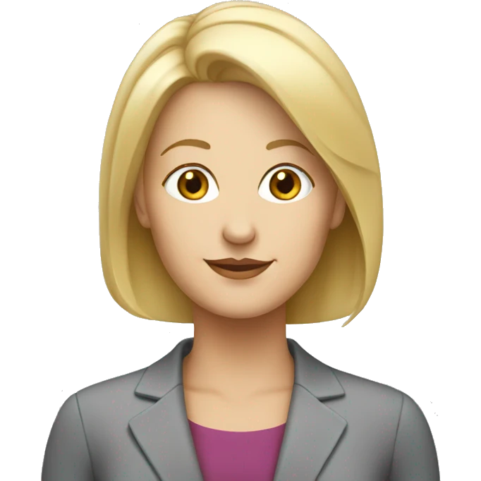white lady, blonde, 50 y/o, school principal emoji