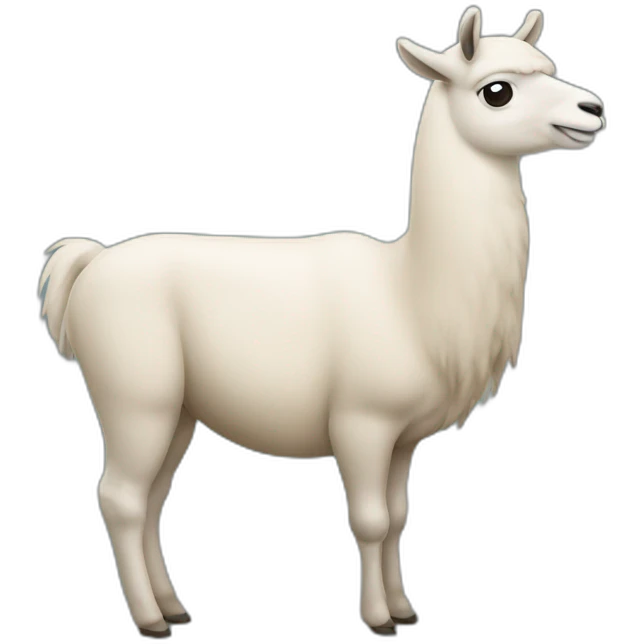 Lama qui embrasse un chameau  emoji